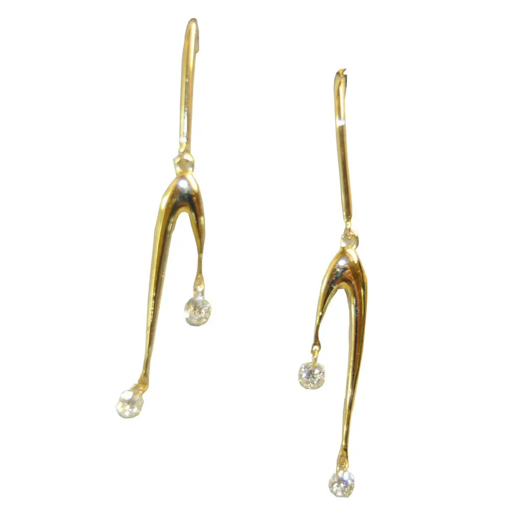 Wishbone Diamond Earrings