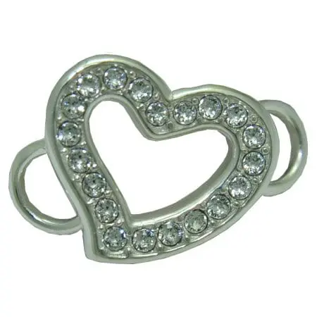 Convertible Heart with crystals Clasp