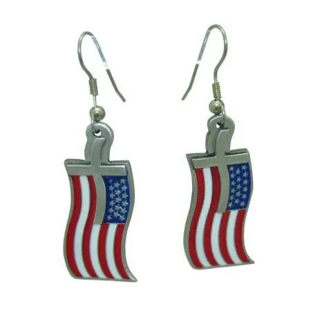 One Nation Under God Earrings by Gold In Art Jewelers