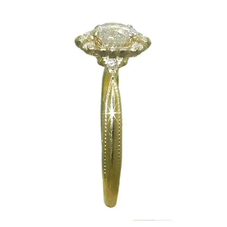 side view of diamond ring