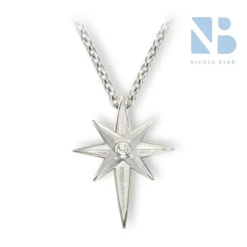Bethlehem Star & Sapphire (White) Necklace