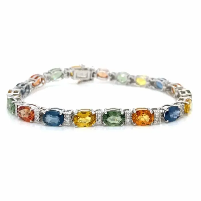 multicolored sapphire bracelet