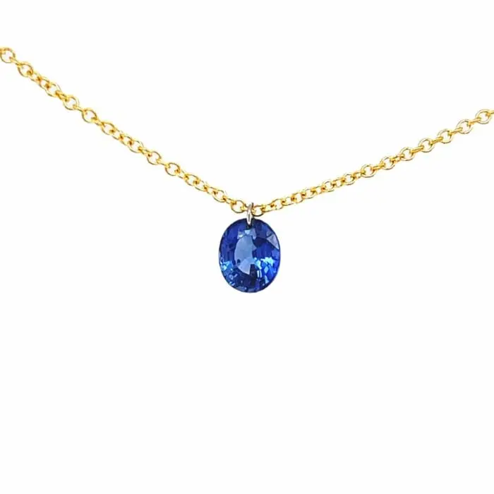 "floating" sapphire necklace