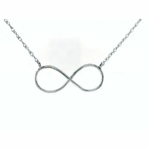 infinity necklace 14k white gold