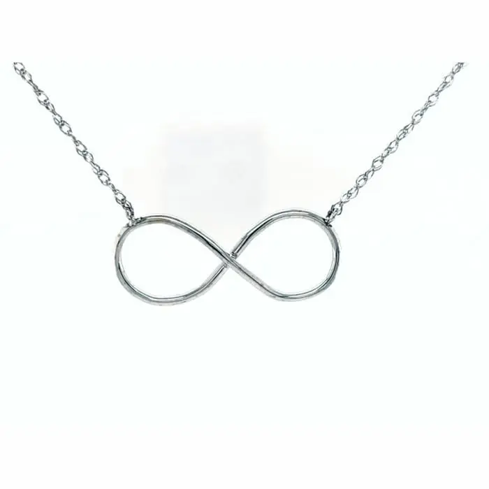infinity necklace 14k white gold