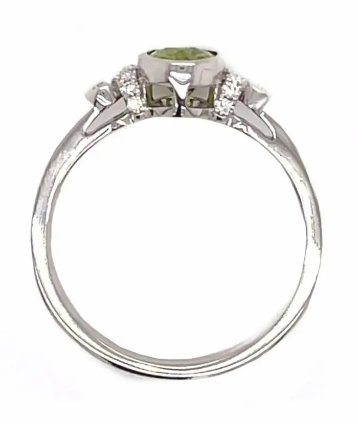 peridot and diamond ring