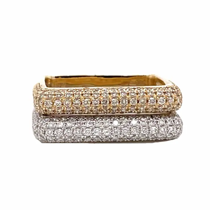 square stackable diamond ring