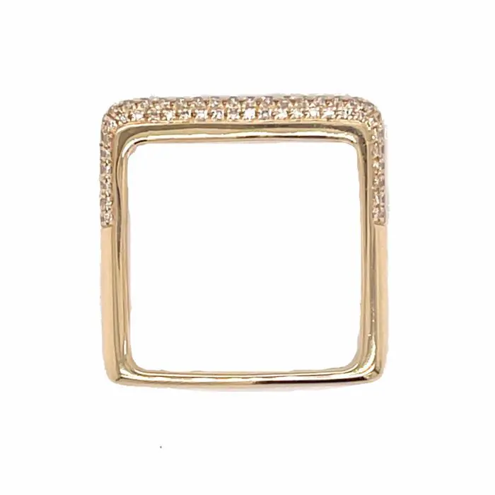 square stackable diamond ring