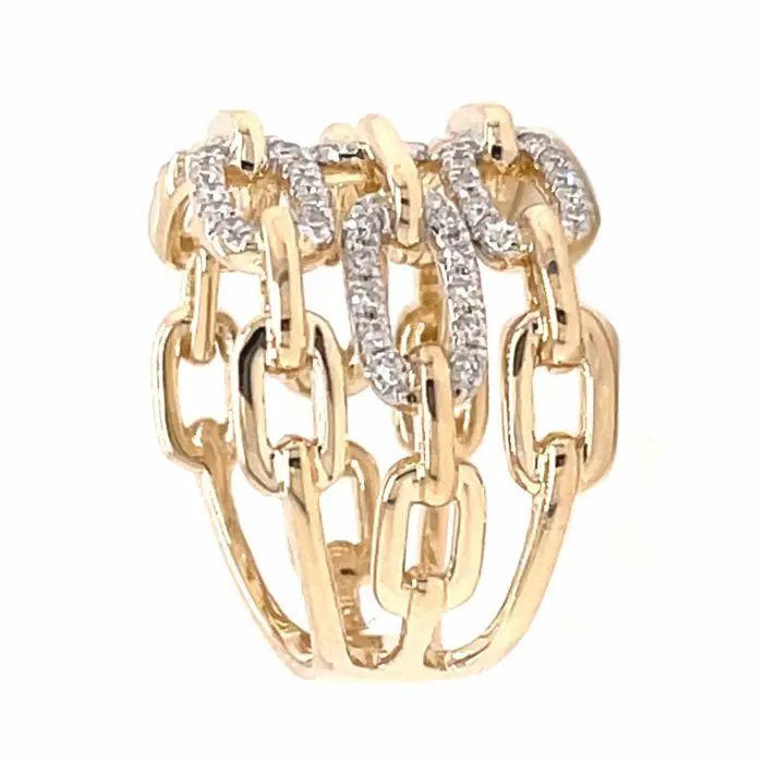 chain link diamond ring