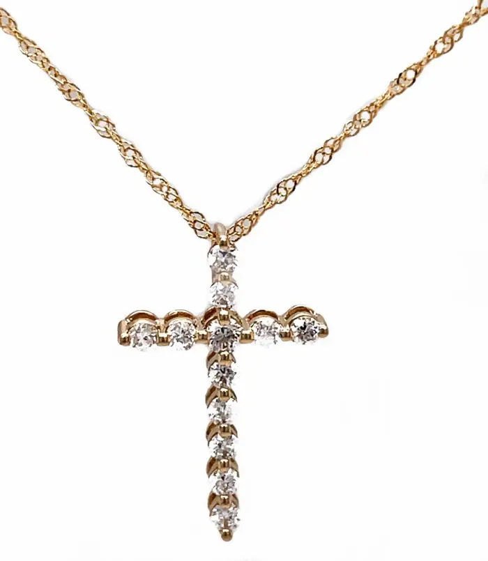 .25 cttw. Diamond Cross Necklace