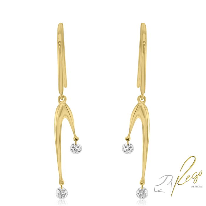 .20 cttw. Wishbone Diamond Earrings