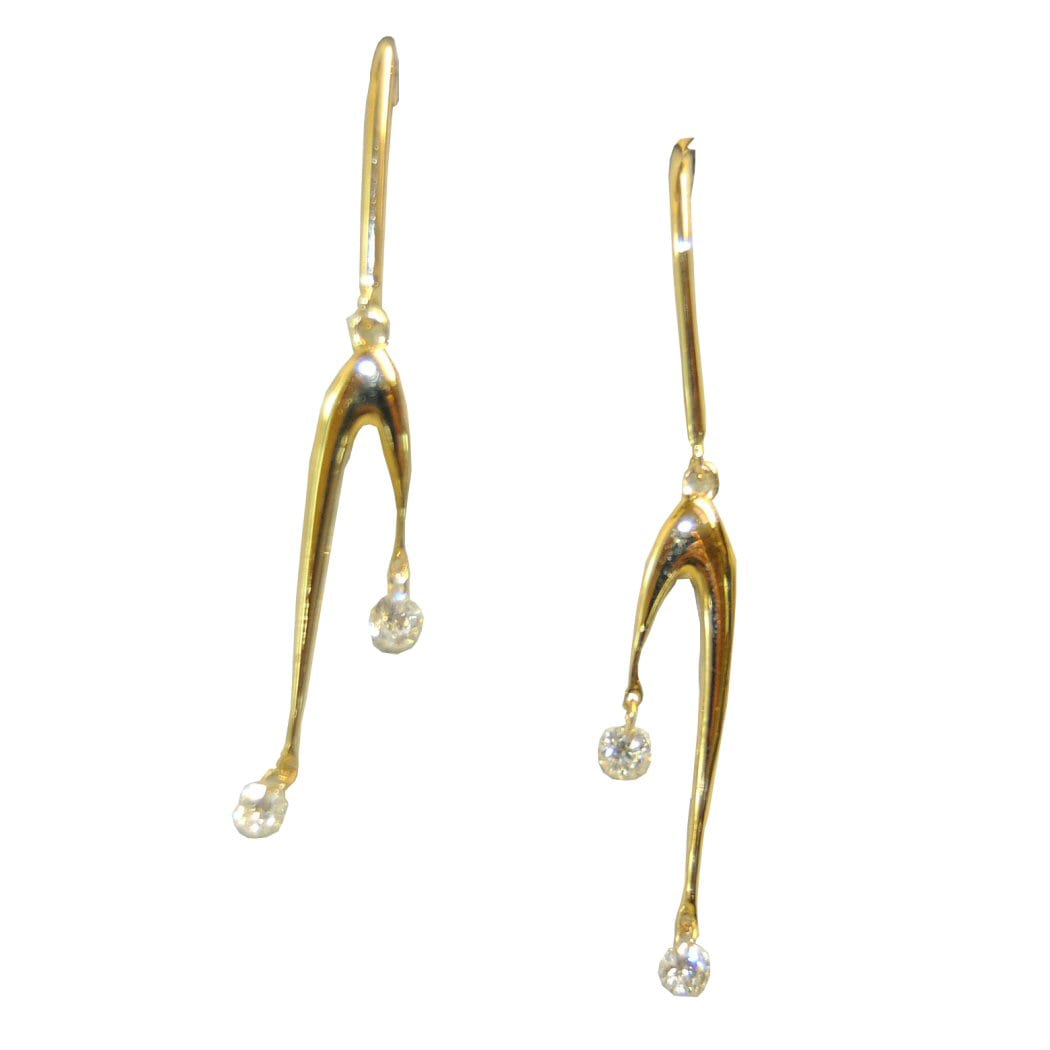 Wishbone Diamond Earrings