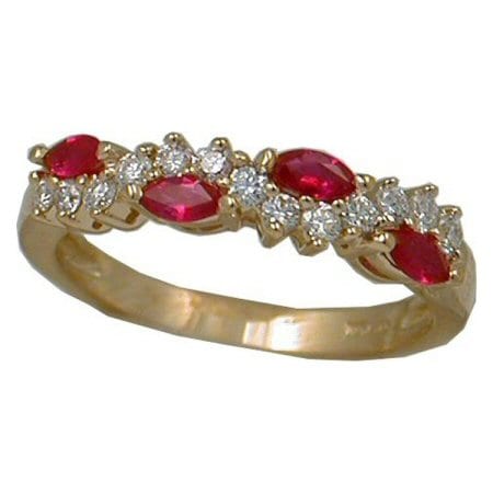 Ruby Ring with 1/4 cttw. diamonds