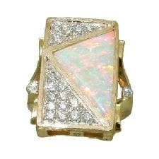 Opal Ring with 0.50cttw Diamonds