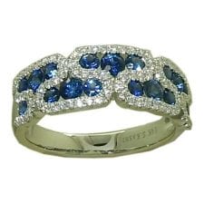 Sapphire Ring With 0.30cttw Diamonds
