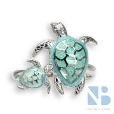 Turtle Ring in Sterling Silver by Nicole Barr