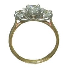 1.72 Cttw. Three Stone Diamond Ring In 14 Karat Gold