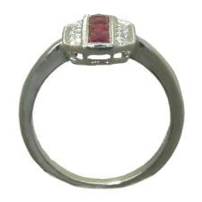 side view of ruby ring