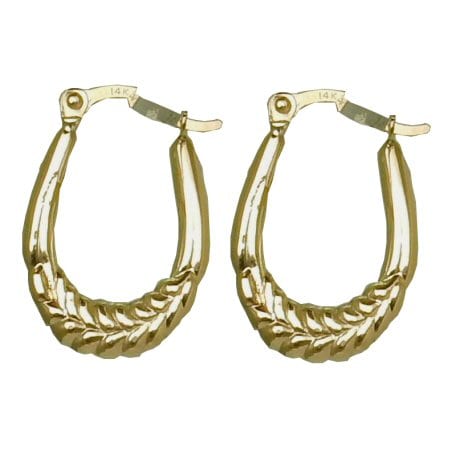 Hoop (Oval Scalloped) Earrings