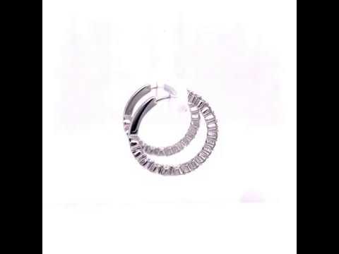 Diamond hoop earrings video