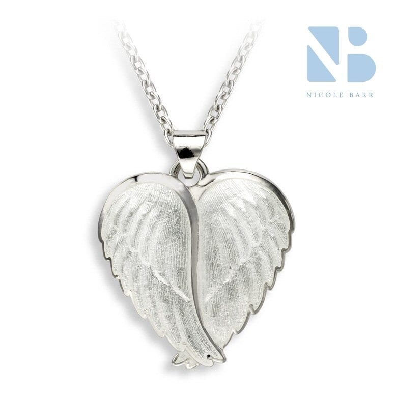 TIFFANY Sterling Silver Return to Tiffany Angel Heart Wings Tag Charm  870716 | FASHIONPHILE