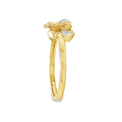 Bumblebee Ring with Diamonds Side A