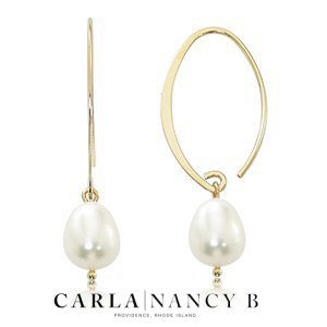 dangle pearl earrings