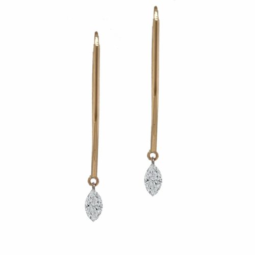 dancing diamond marquise earrings