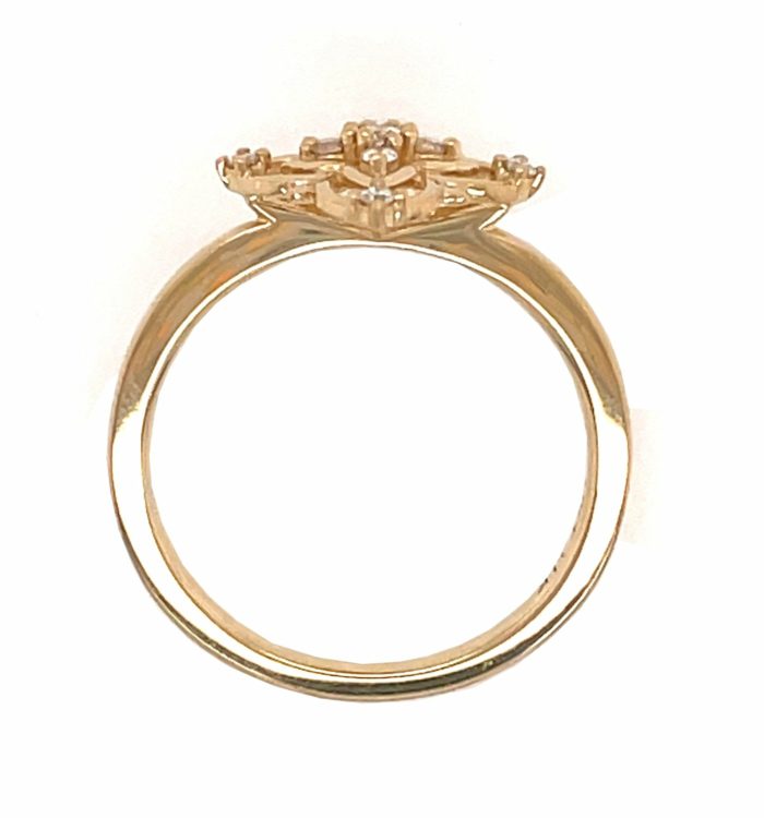 filigree ring with diamonds