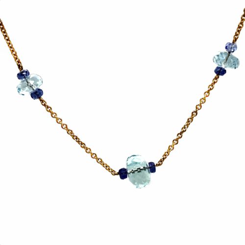 aquamarine and tanzanite necklace