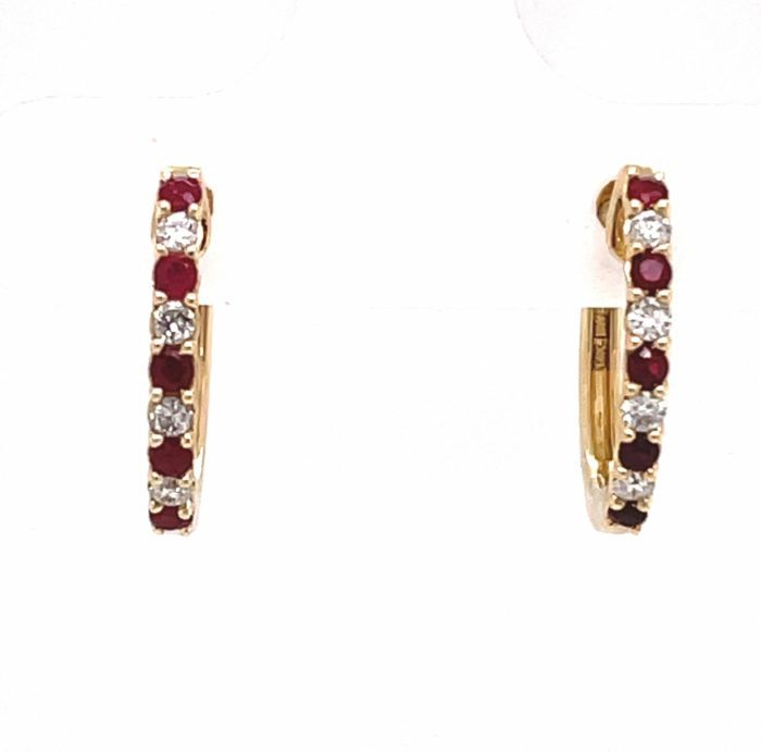 Ruby & Diamond Earrings
