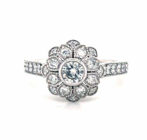 flowery diamond ring