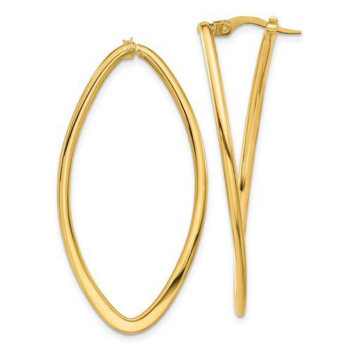 Oval Hoop Earrings - GoldInArt.com