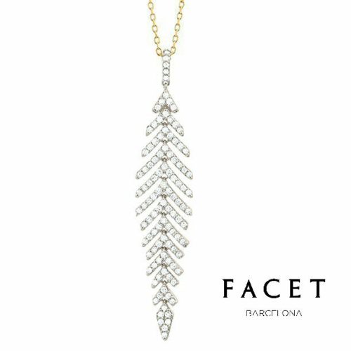 .55 cttw. Diamond "Feathery" Necklace