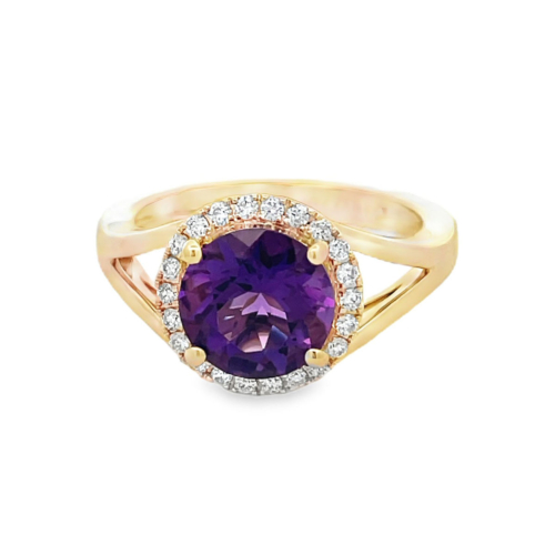 Amethyst & Diamond Ring
