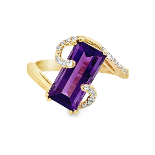 Amethyst & Diamond Ring