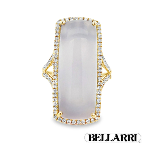 Chalcedony & Diamond Ring