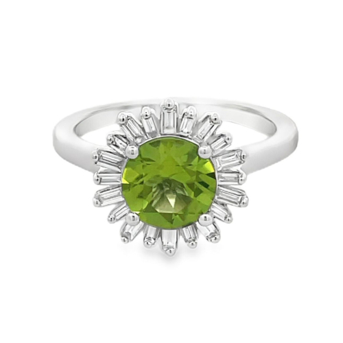 Peridot & Diamond Ring
