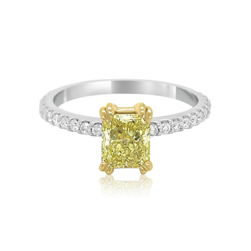 1.28 cttw. Diamond Ring (Intense Yellow and White)