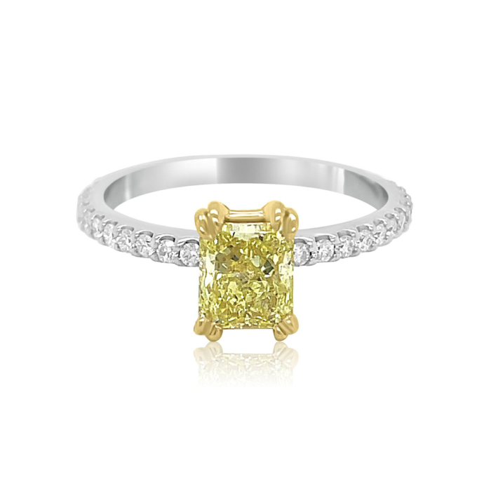 1.28 cttw. Diamond Ring (Intense Yellow and White)