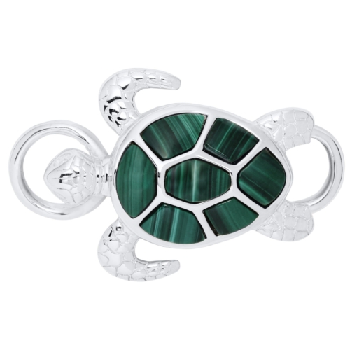 malachite turtle clasp