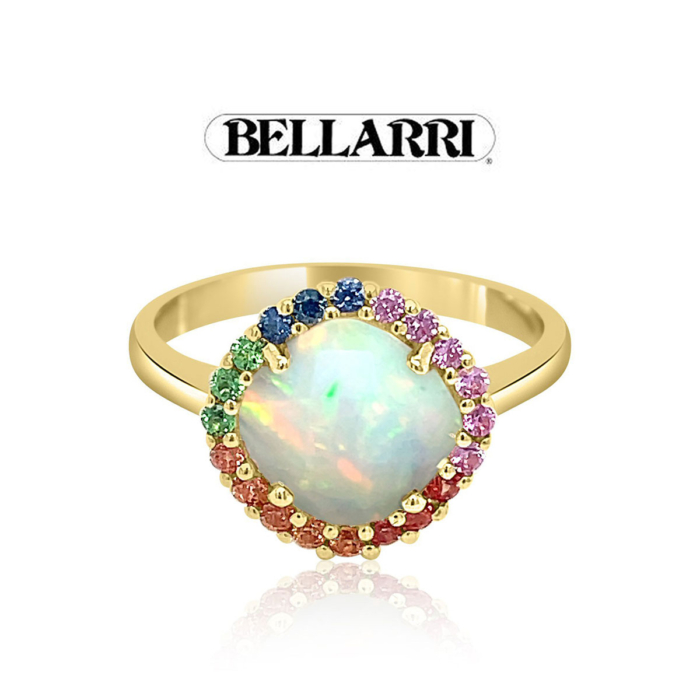 Opal (Ethiopian) & Sapphire (Multicolored) Ring