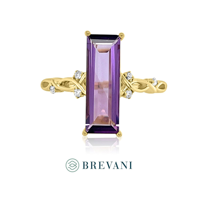 Amethyst & Diamond Ring
