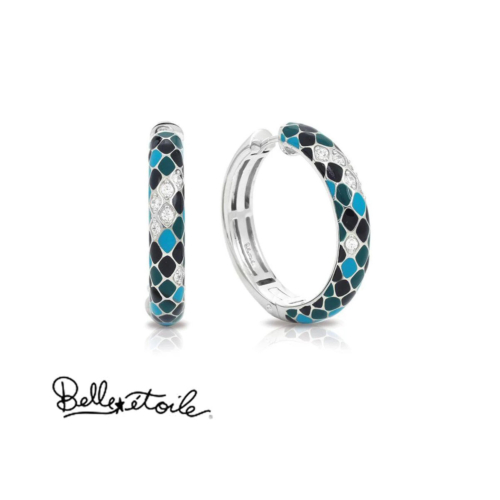 Snakeskin Constellations Hoop Earrings by Belle Etoile