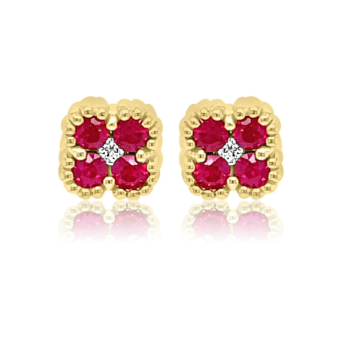 Ruby & Diamond Earrings