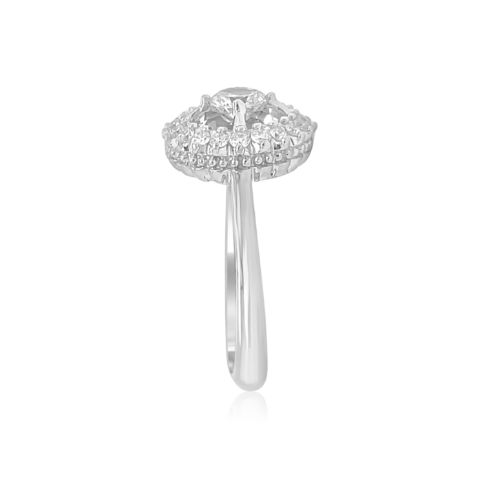 Topaz (White) & Diamond Ring Side A