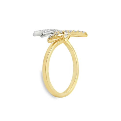 Starfish Ring (Two Tone) with Diamonds Side A