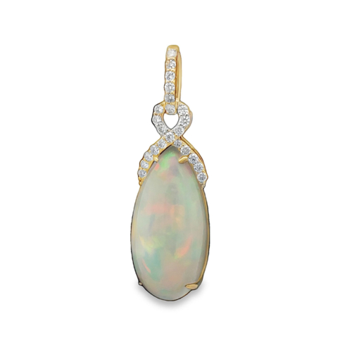 Opal & Diamond Pendant