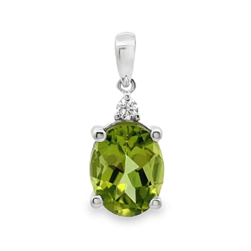 Peridot & Diamond Pendant