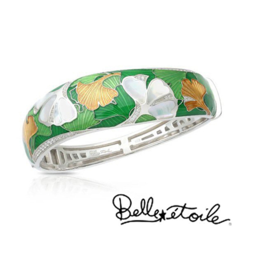 Gingko Bangle Bracelet by Belle Etoile
